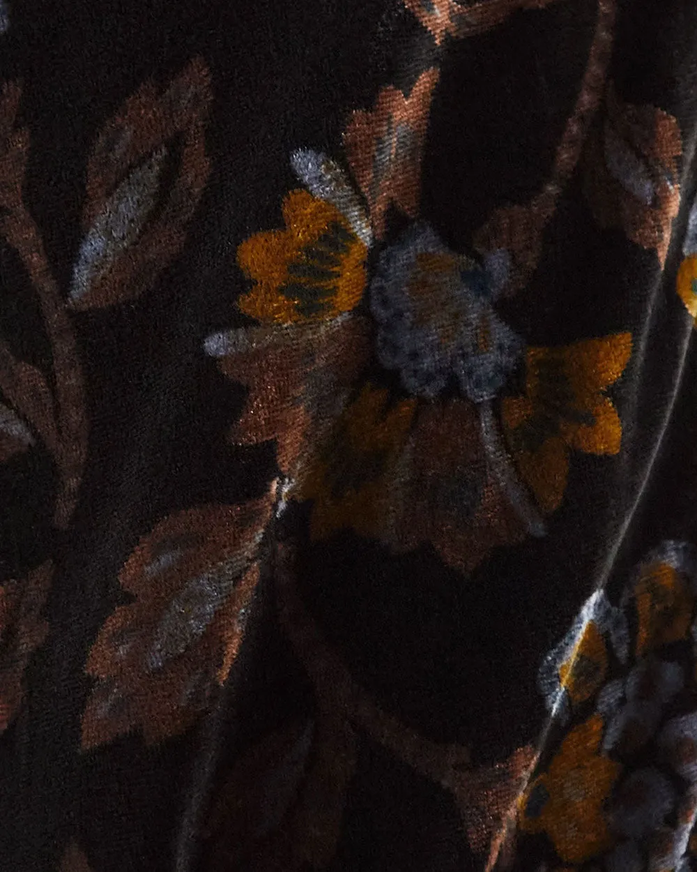 Black Velvet Jacquard Edia Pant