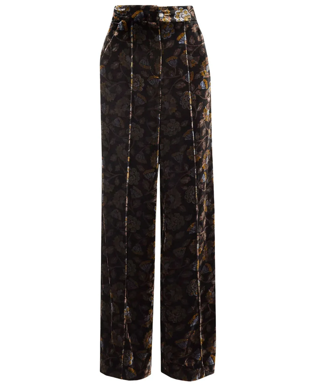Black Velvet Jacquard Edia Pant