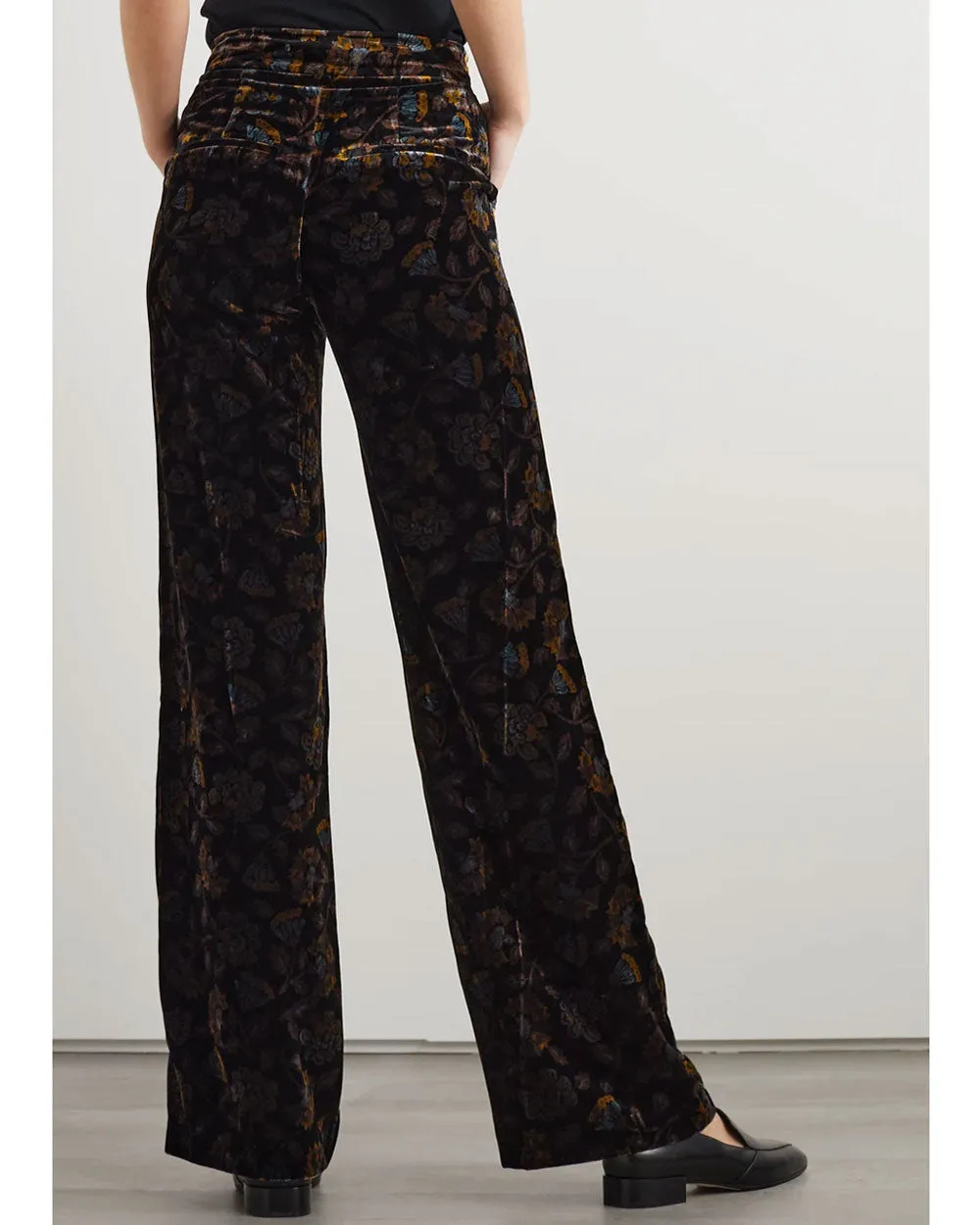 Black Velvet Jacquard Edia Pant