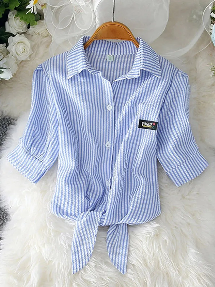 Bonnyshow New Womens Tops Fashion 2024 Women Summer Chiffon Blouse Short Sleeve Casual Shirt White Ropa Mujer Blusas Feminino
