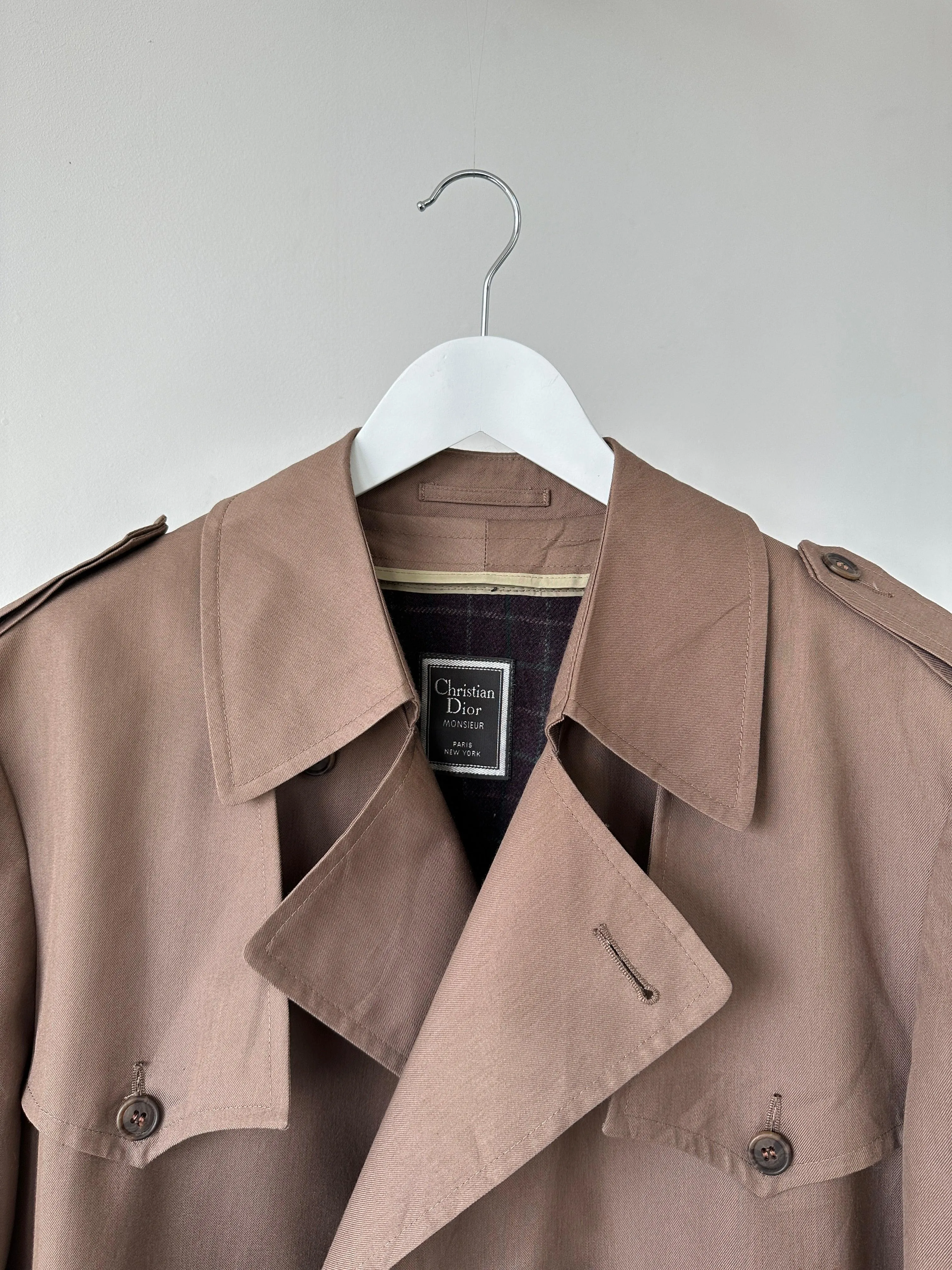 Christian Dior Monsieur Belted Cotton Trench Coat - L/XL