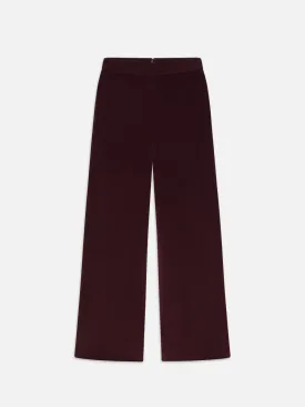 Crop Velvet Wide Leg -- Wine