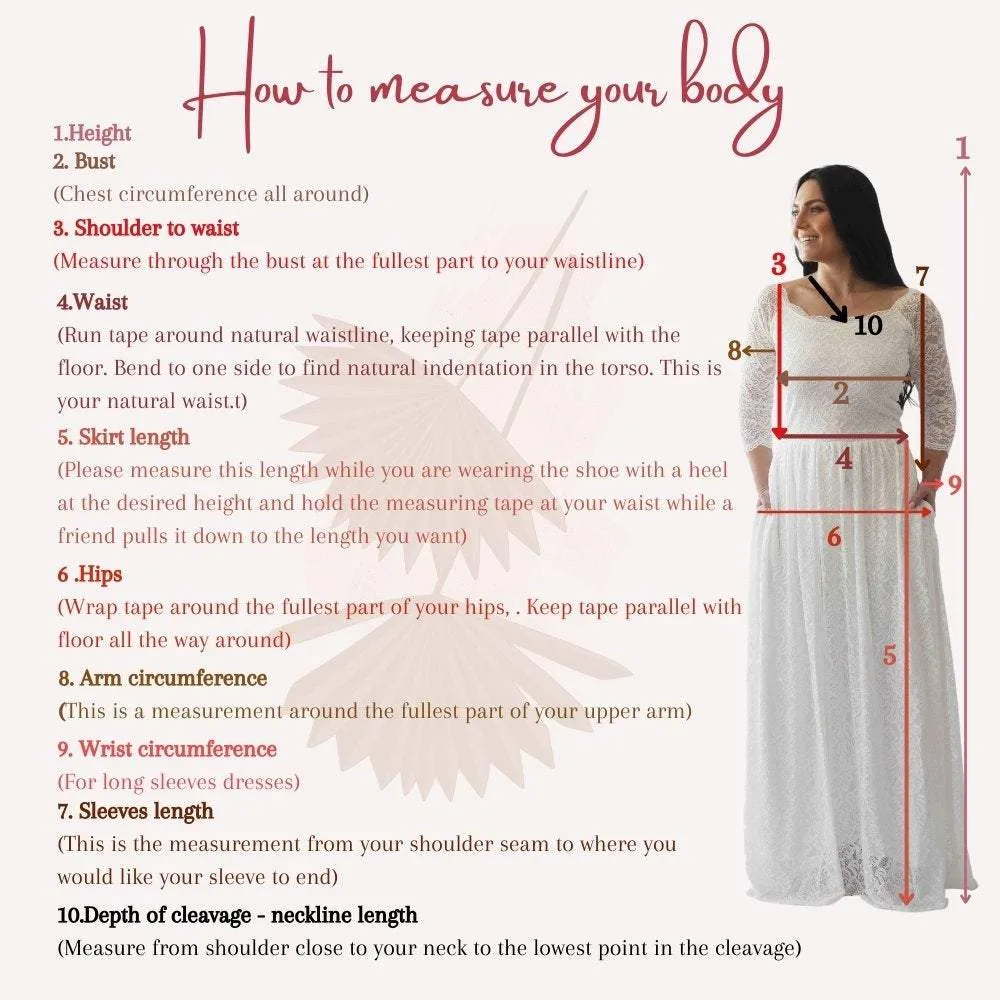 Curvy  Ivory Roses Lace Wedding Dress With Maxi Chiffon Skirt #1317