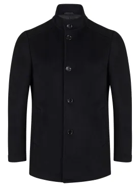 Daniel Grahame Watson Regular Fit Overcoat - Black