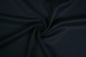Dark Blue Plain Wool Polyester Blend Suiting Fabric