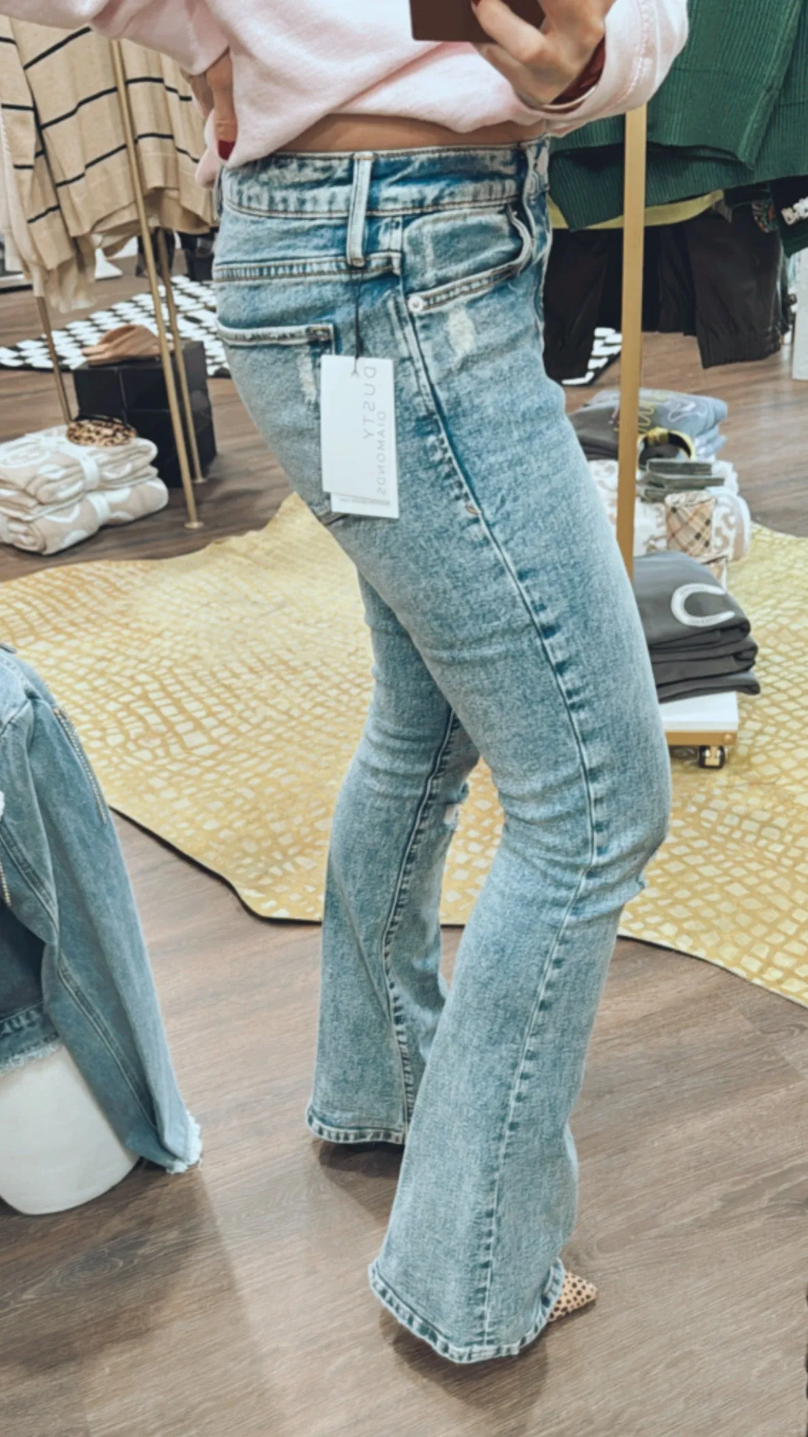 Dear John ‘Rosa’ High Rise Flare Jean in Fountain