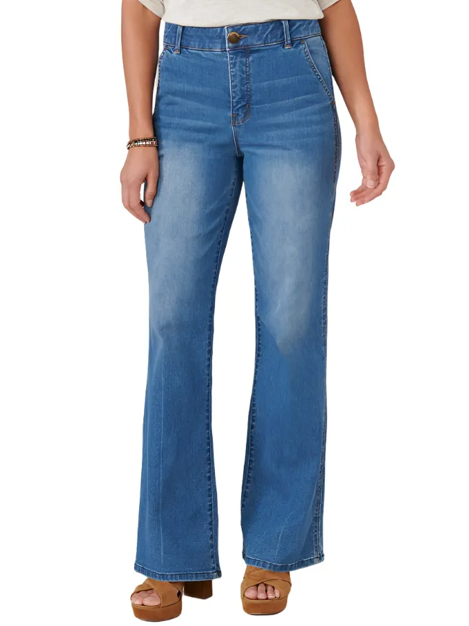 Democracy Womens "Ab"solution Skyrise Double Side Seam Bootcut Jeans