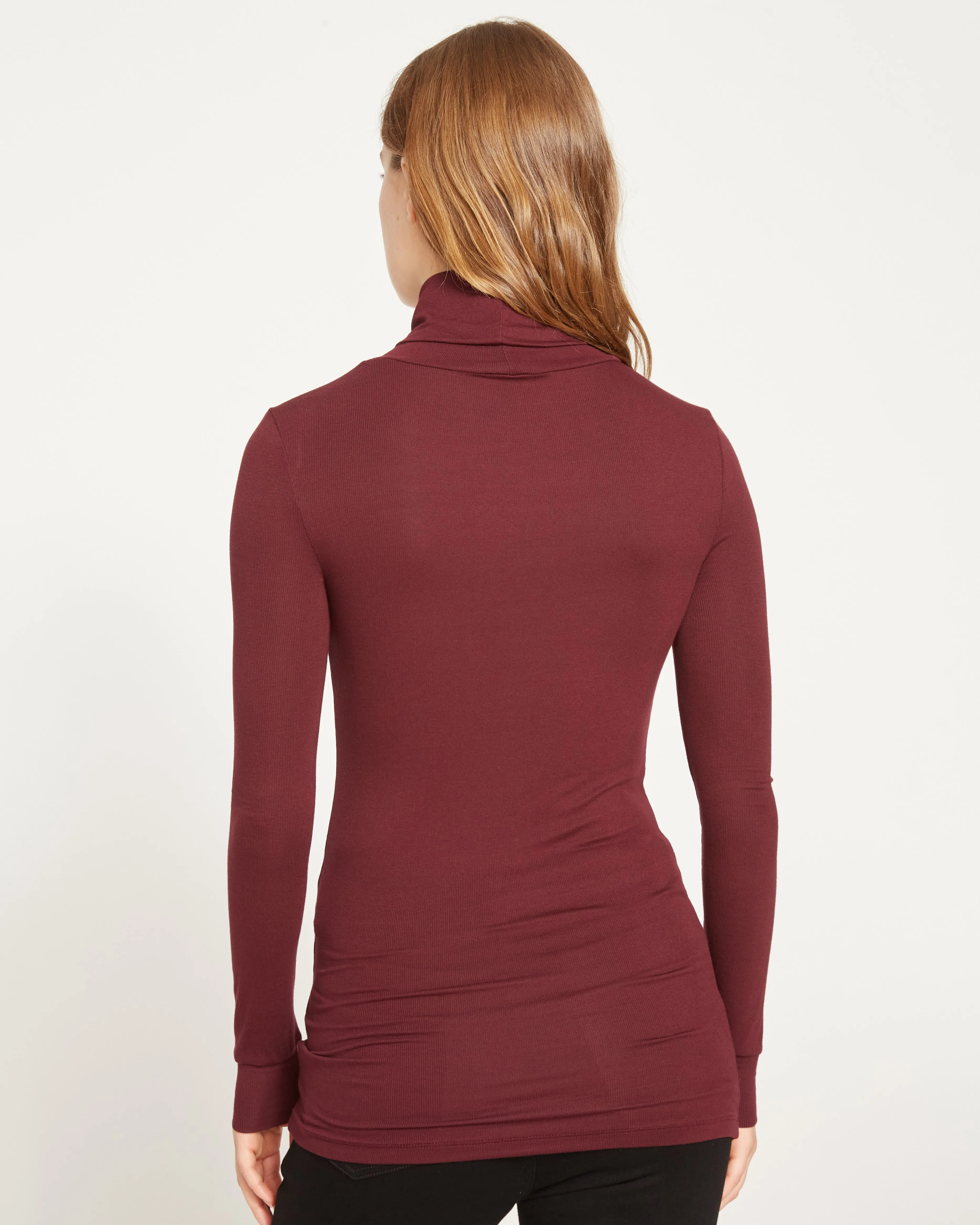 Foundation Turtleneck - Black Cherry