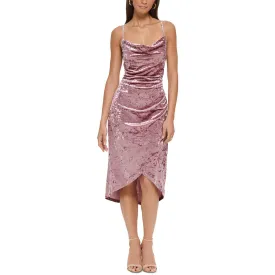 Guess Womens Velvet Ruched Cocktail and Party Dress