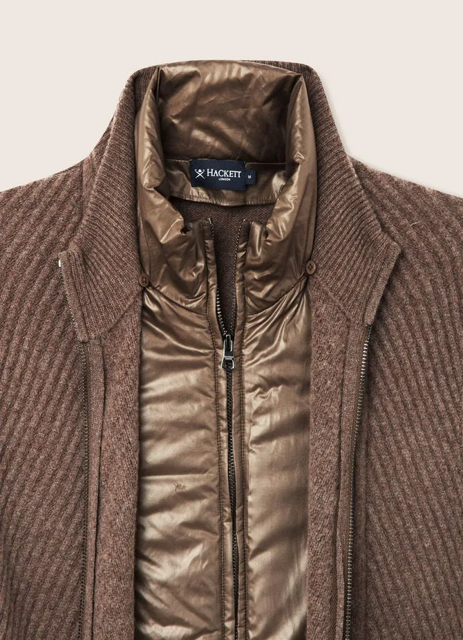 Hackett Mens L/S Marino Cashmere Zipper HM702861