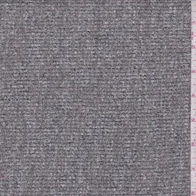 Heather Black Rib Thermal Knit Fabric
