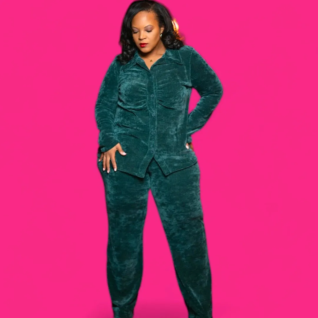 Jantile collared button up set