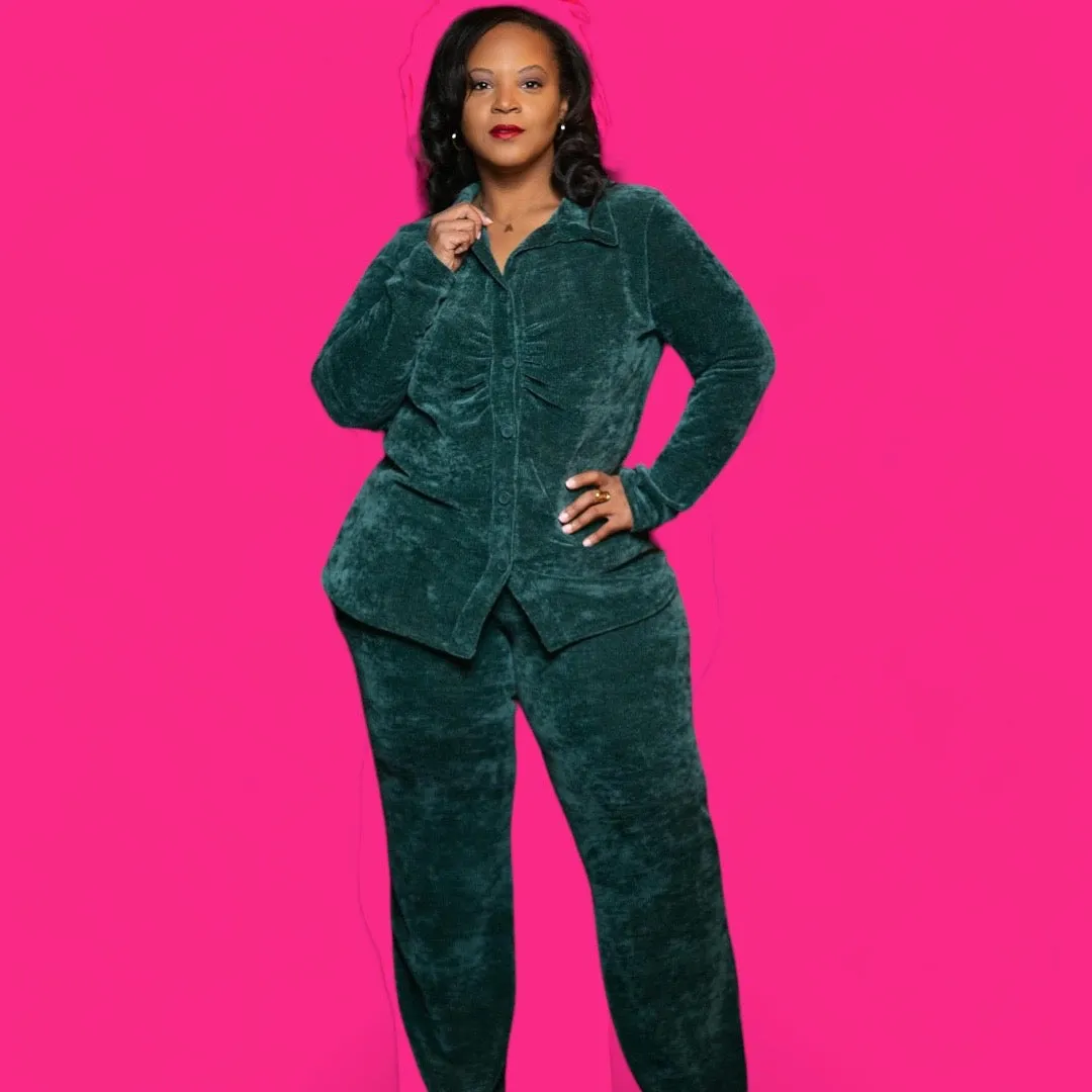 Jantile collared button up set