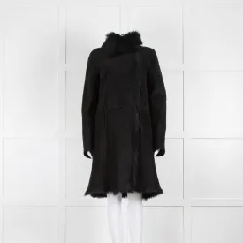 Joseph Black Classic  Shearling Coat