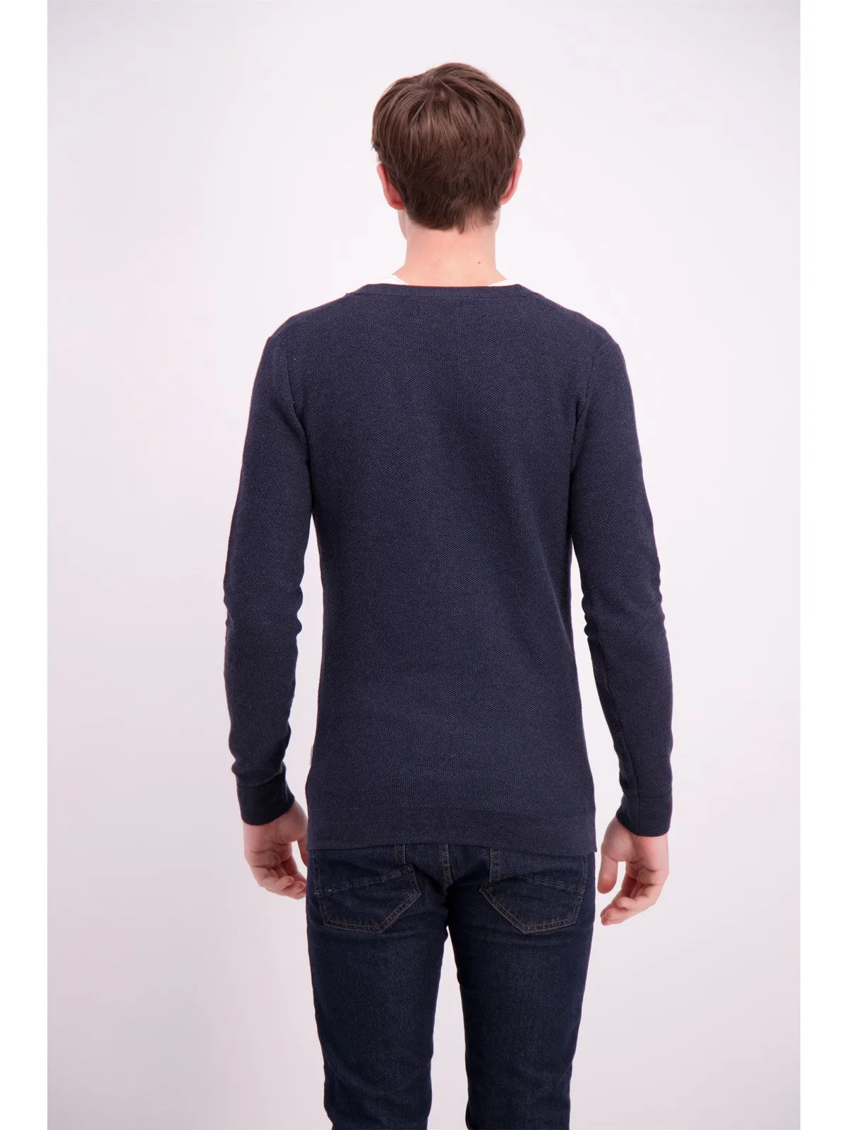 Lindbergh Cardigan | Navy Mel