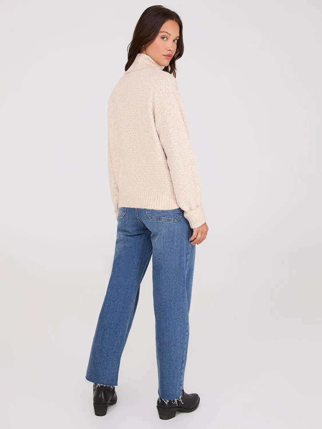 Melange Diamond Honeycomb Stitch Sweater