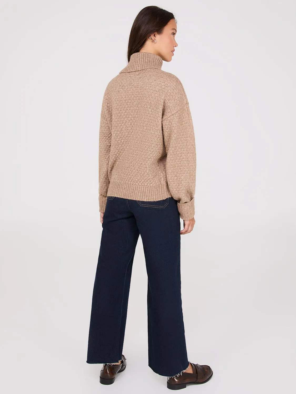 Melange Diamond Honeycomb Stitch Sweater