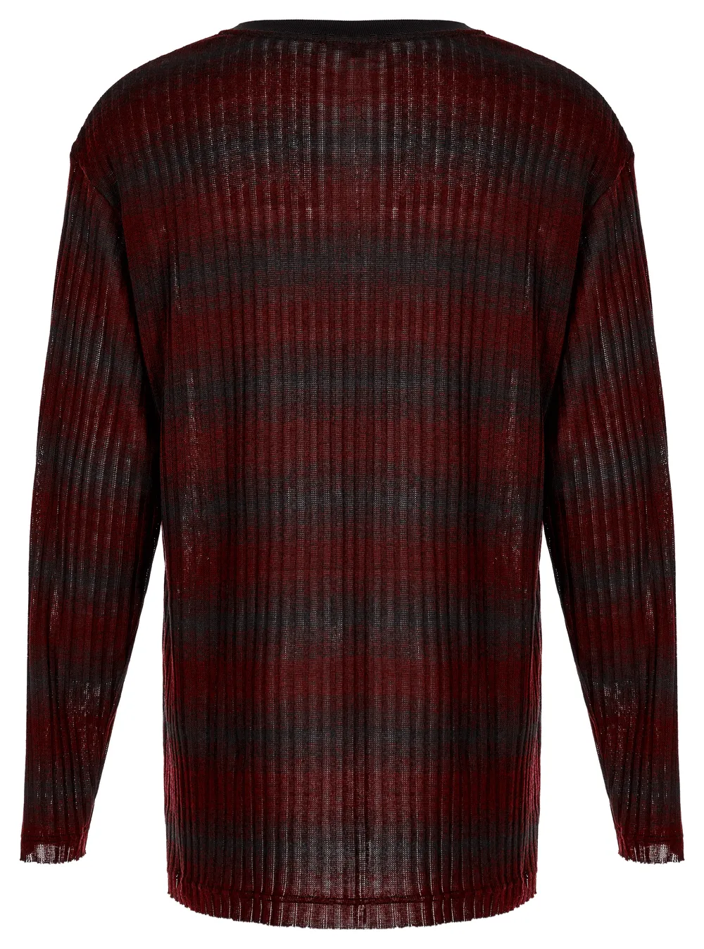 Men's Edgy Striped Knit Sweater with Metal Detail