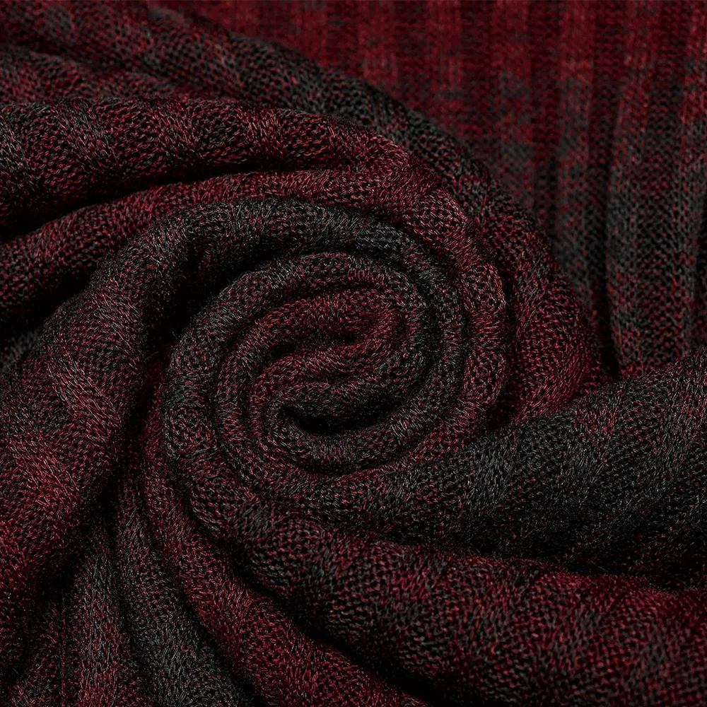 Men's Edgy Striped Knit Sweater with Metal Detail