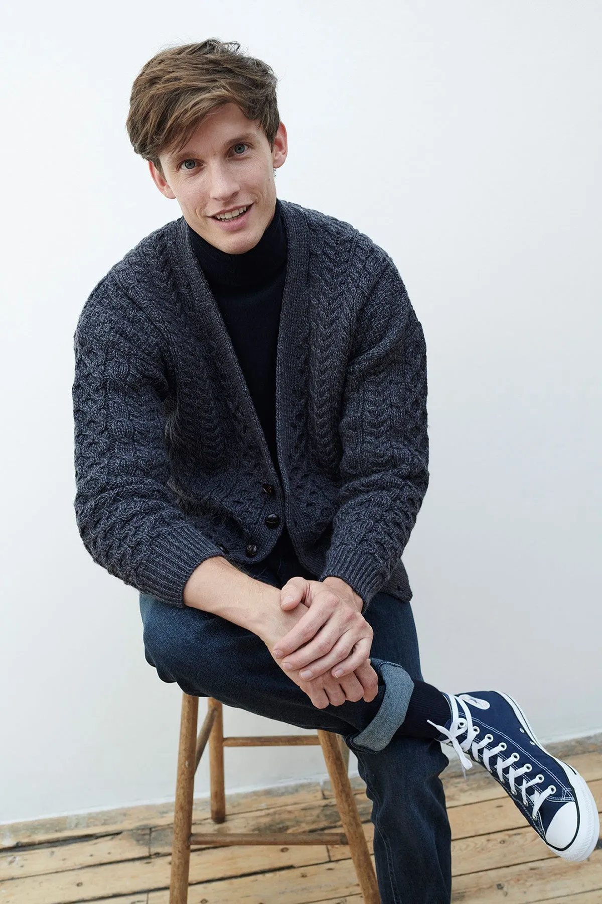 Mens V Neck Cardigan