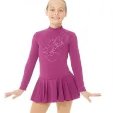 Mondor Long Sleeve Sparkle Pattern Skate Dress