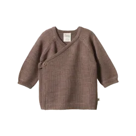 Nature Baby Merino Wool Knit Kimono Jacket - Cub Marl