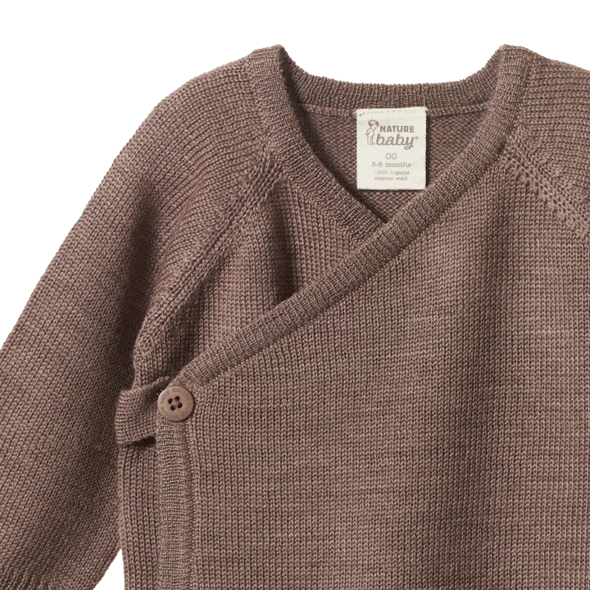 Nature Baby Merino Wool Knit Kimono Jacket - Cub Marl