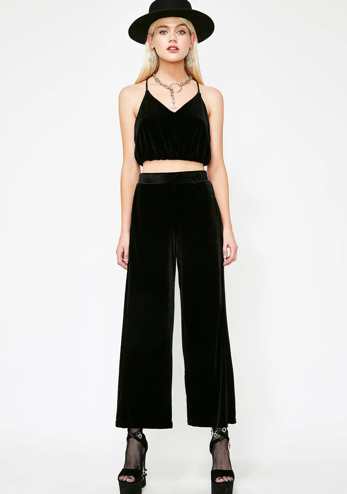 Onyx Blessings On Blessings Velvet Pants