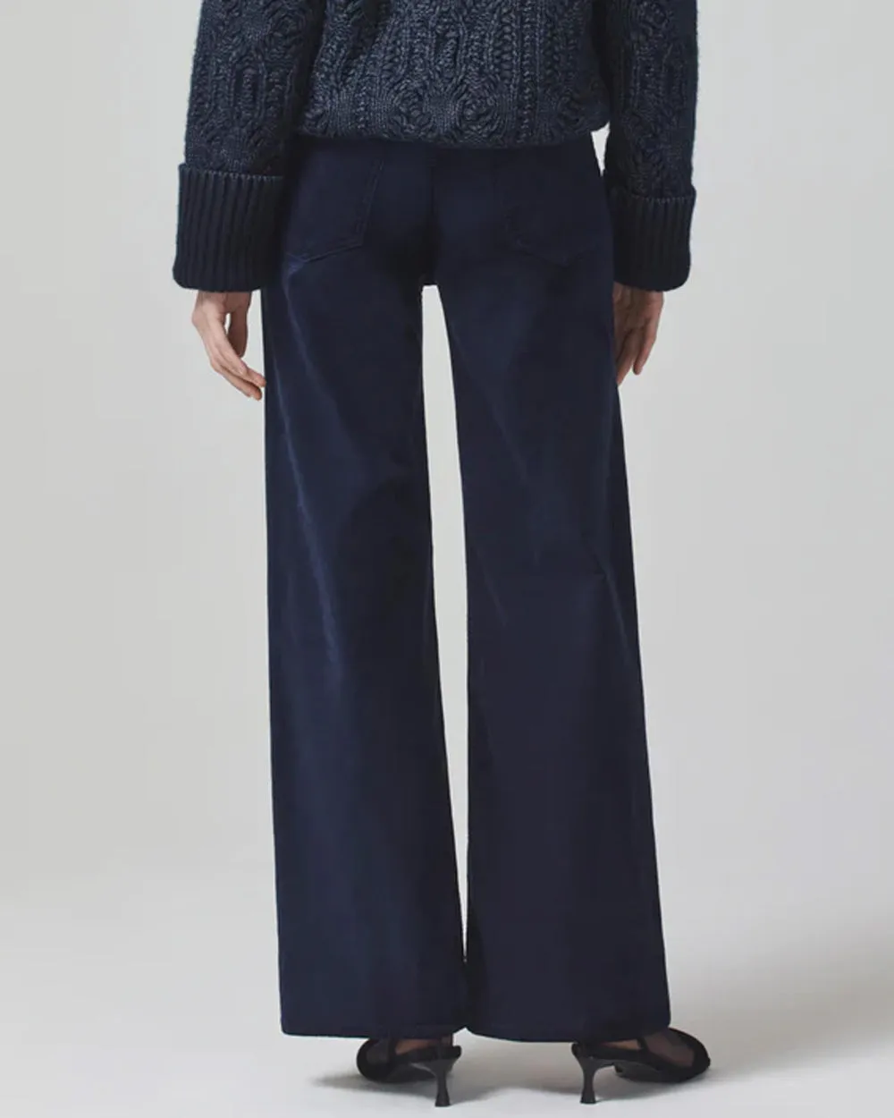 Paloma Baggy Pant in Royal Navy Velvet