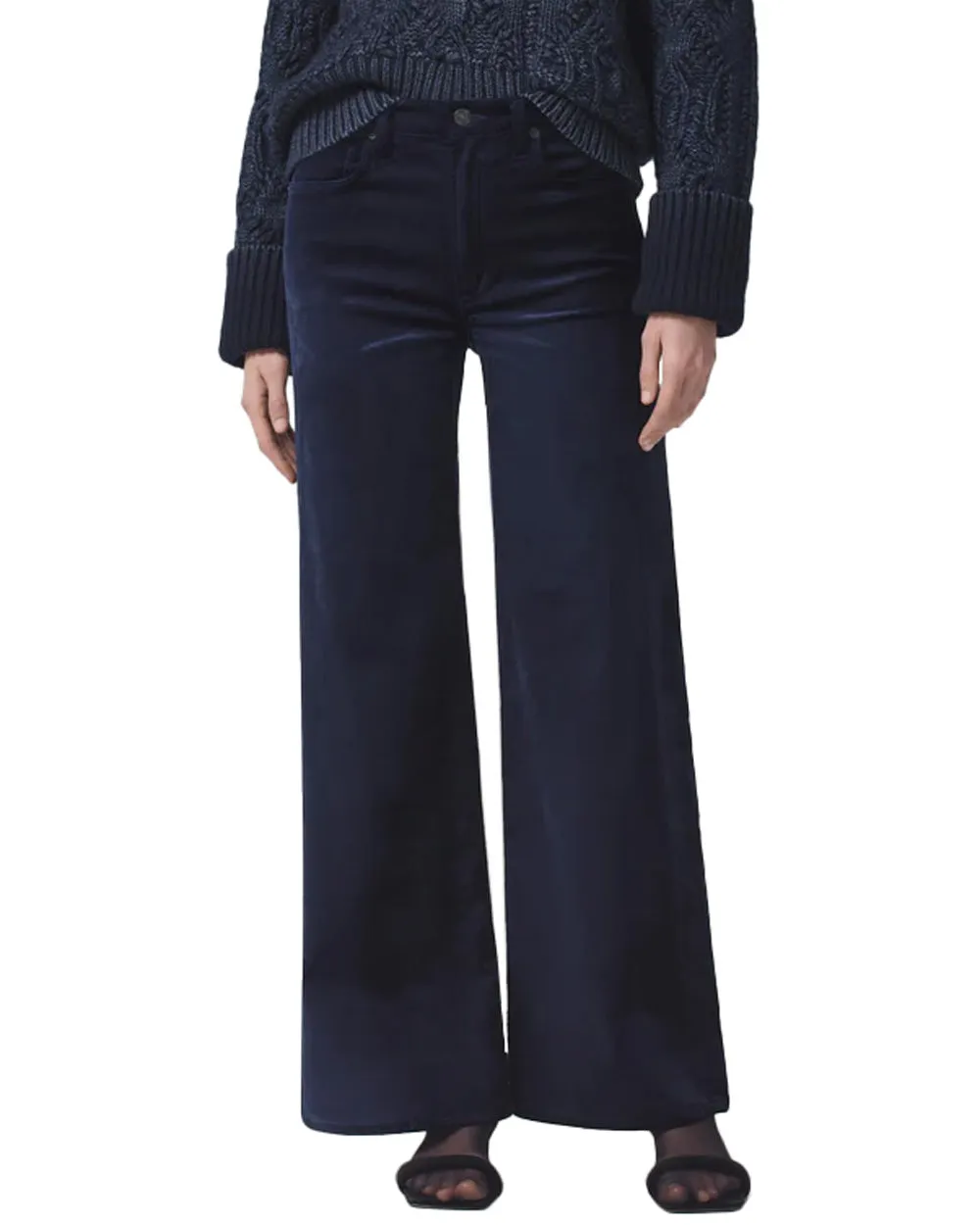 Paloma Baggy Pant in Royal Navy Velvet