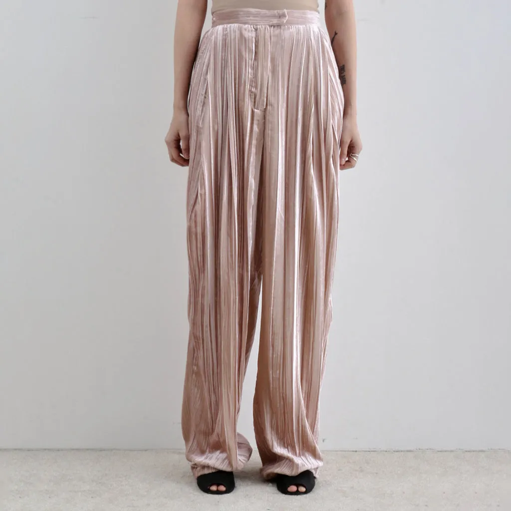 Rachel Comey Woman Sheen Pants Velvet Silk Blush Pink
