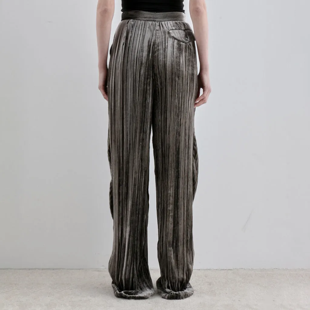 Rachel Comey Woman Sheen Pants Velvet Silk Gunmetal Grey