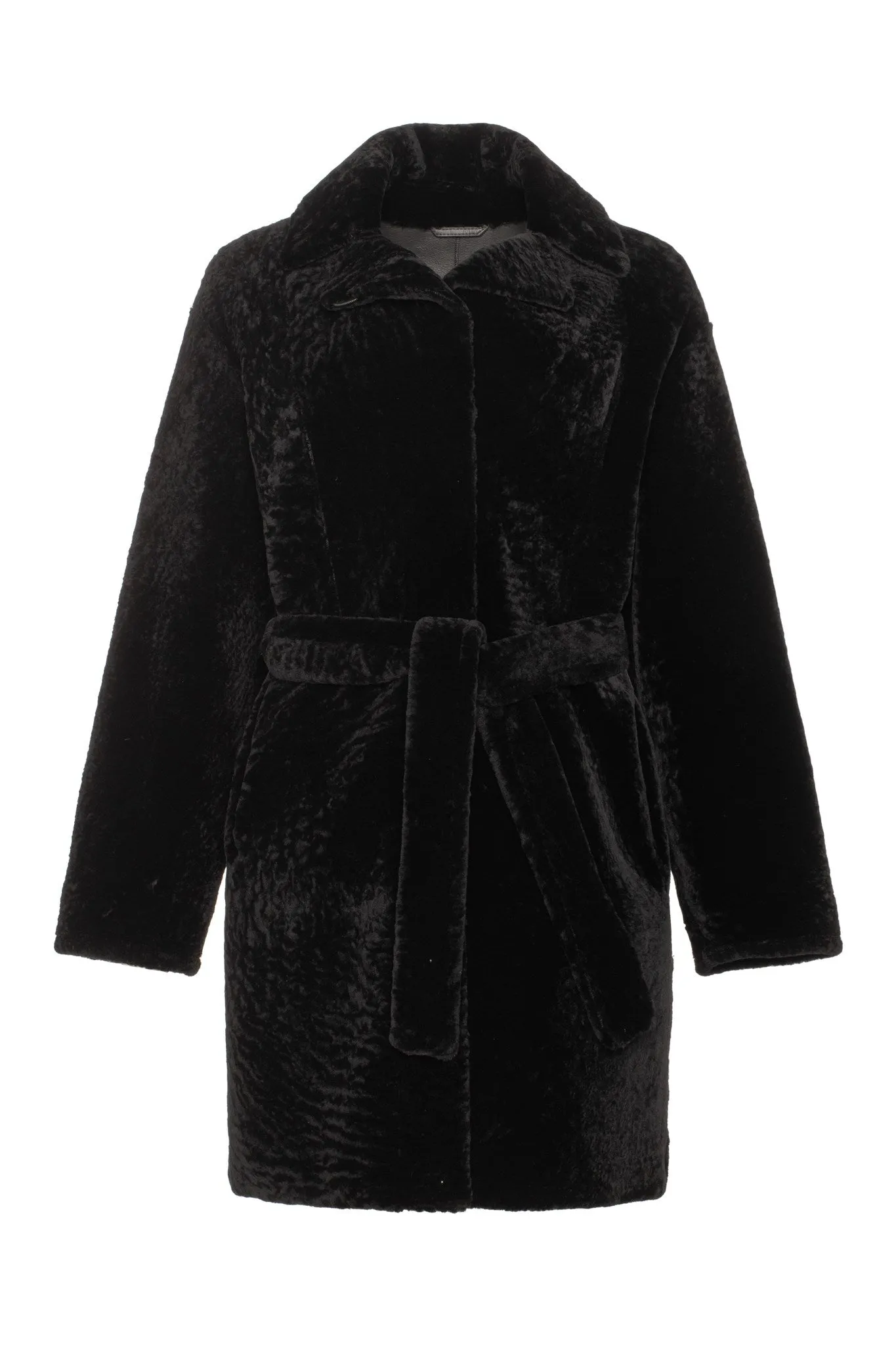 Reversible Select Shearling Lamb Stroller with Belt