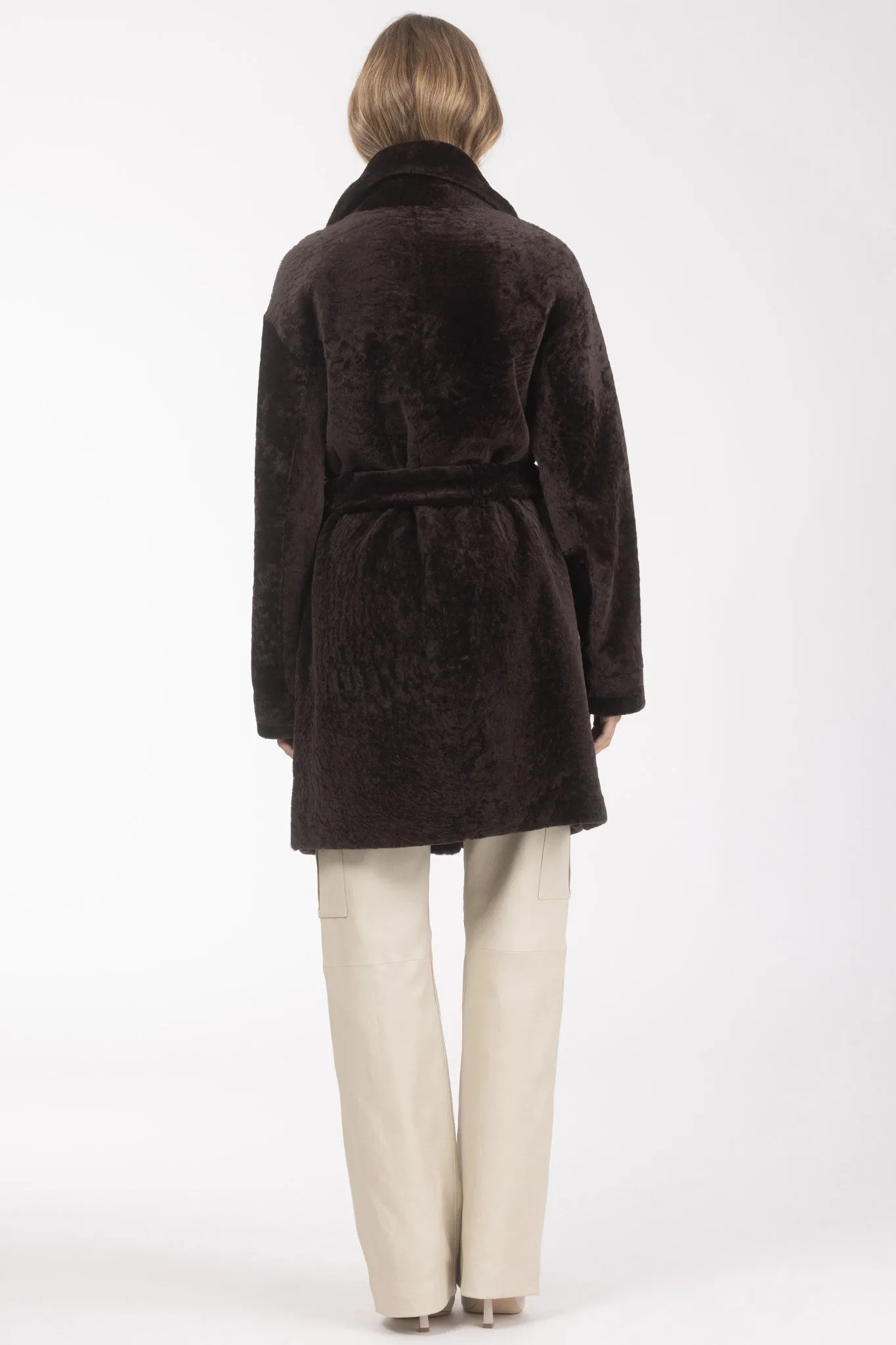 Reversible Select Shearling Lamb Stroller with Belt