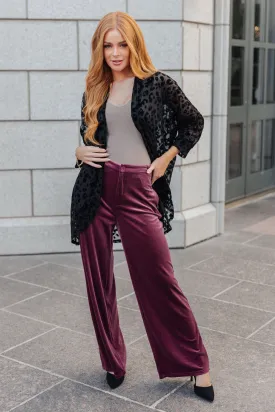 SP24- High Society Velvet Wide Leg Trousers (Reg & Curvy)