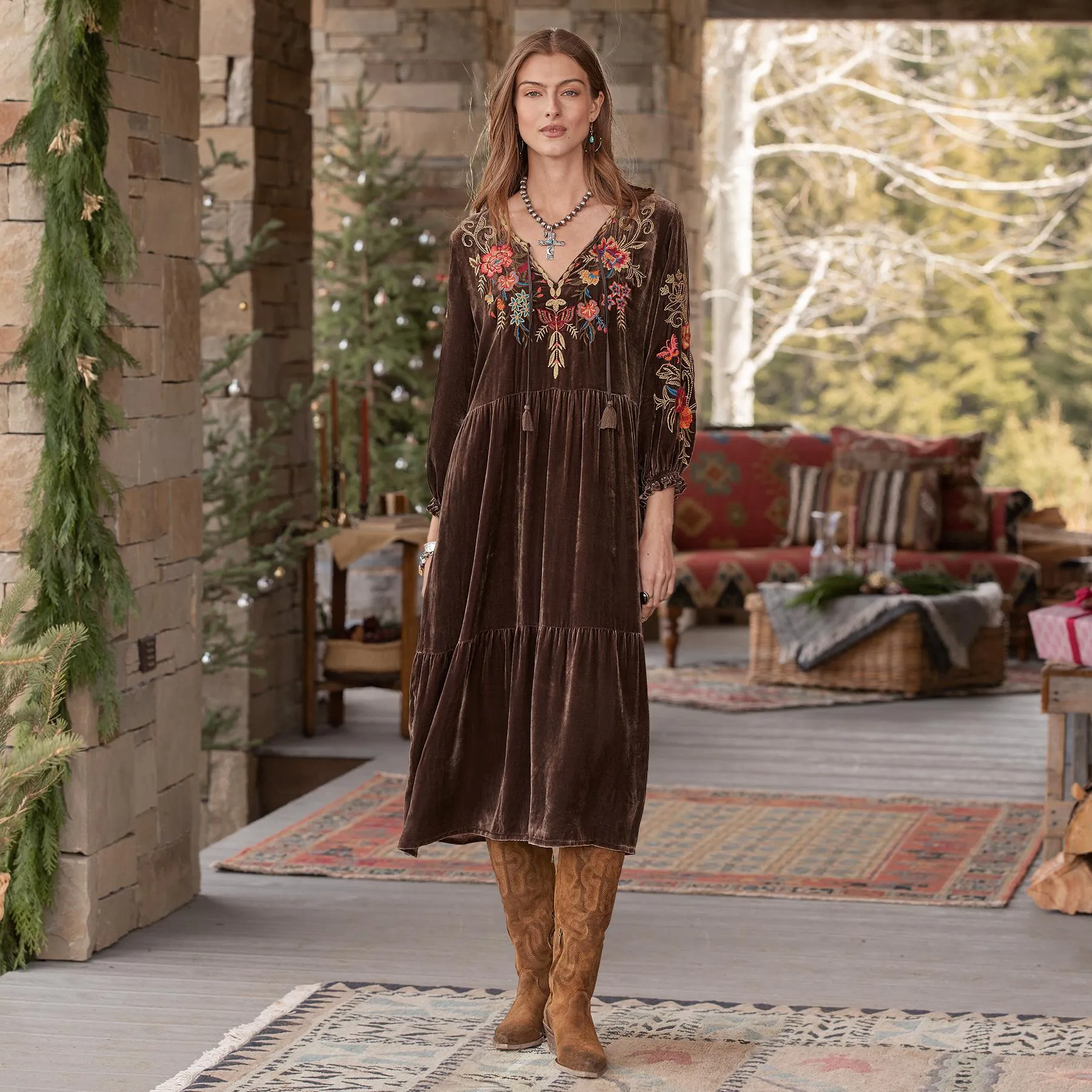 Taline Velvet Dress, Petites