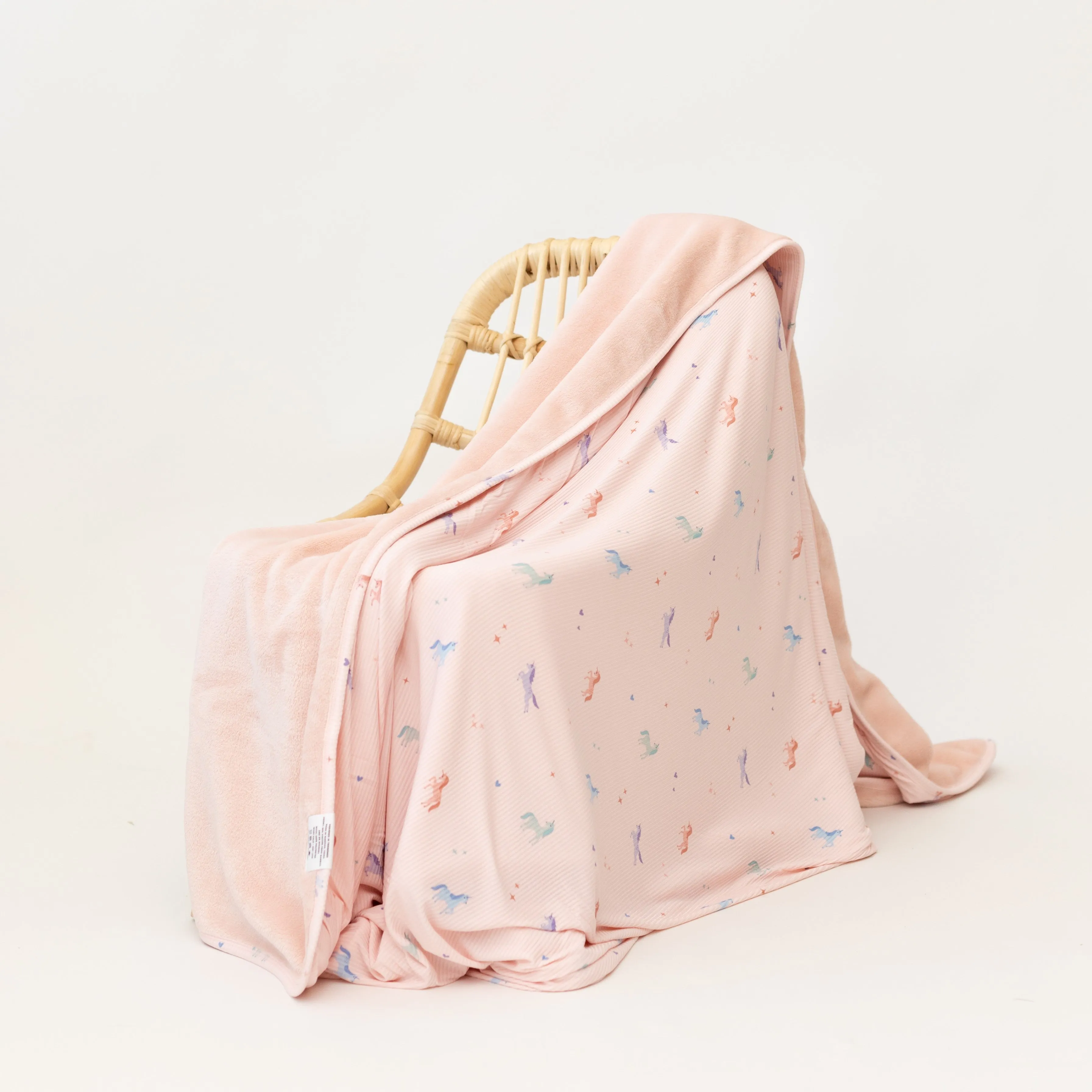 Unicorns Small Ribbed Toddler Blanket