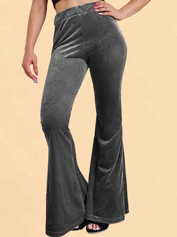 Velvet Couture Palazzos - Wide-Leg Flare Pants