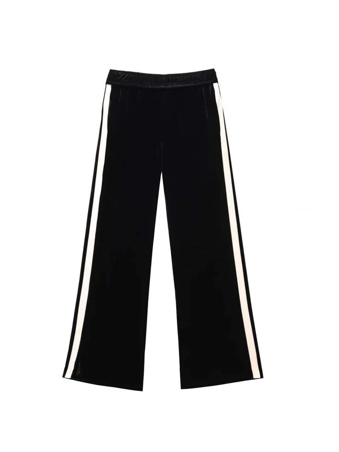 Velvet Shirt & Wide Leg Pants Coord Set