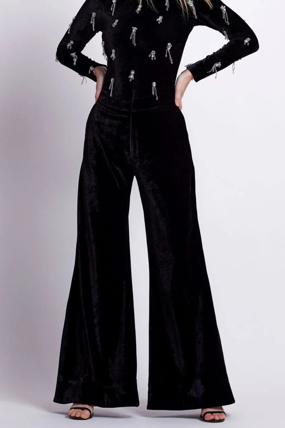 VELVET WIDE LEG PANT