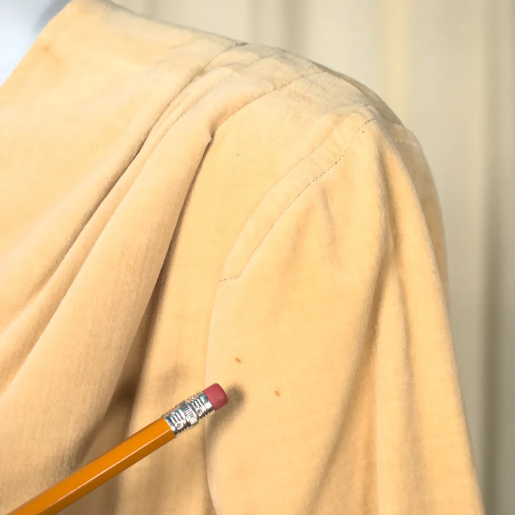 Vintage 1950s Butterscotch Velvet Dress