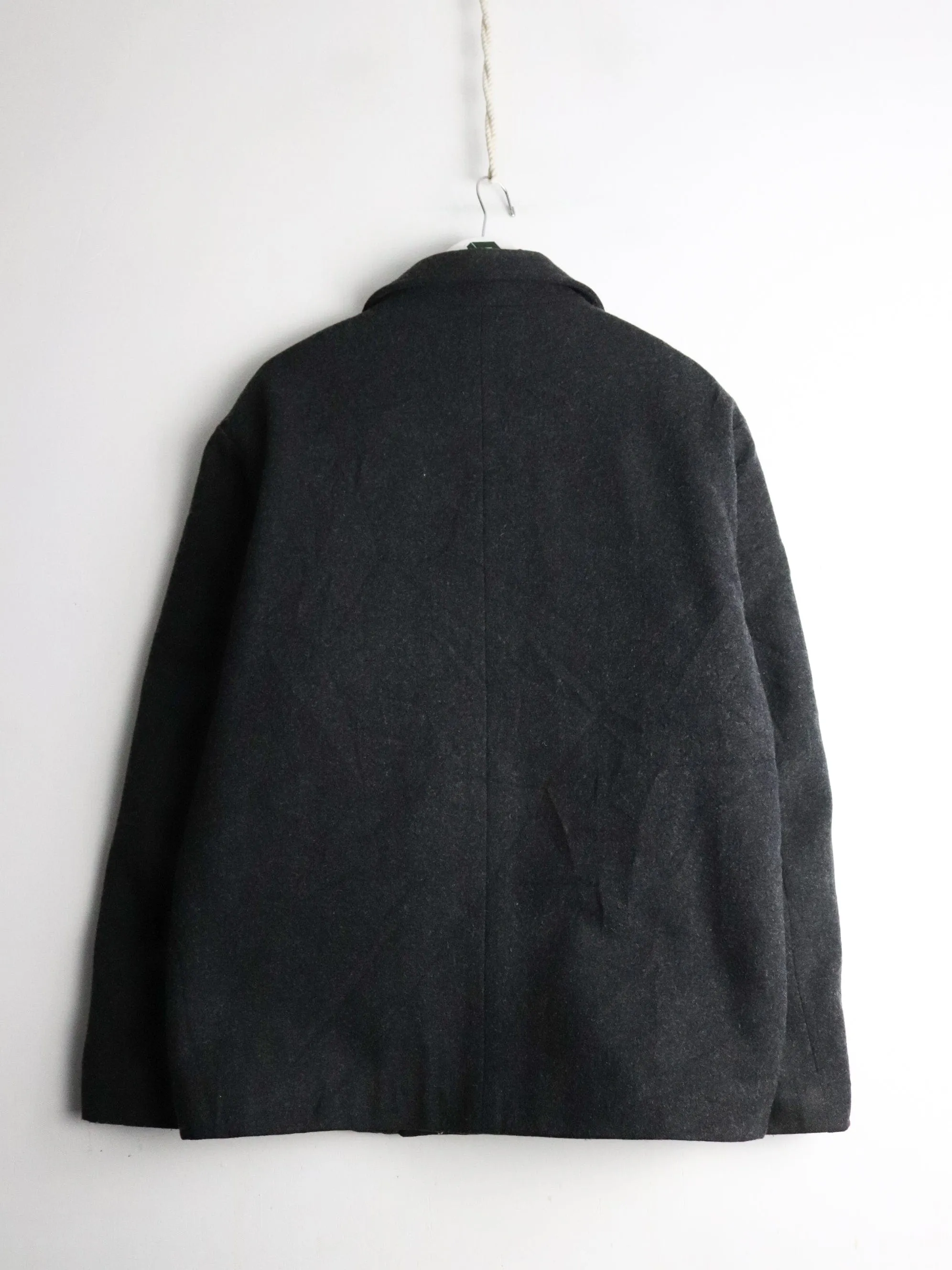 Vintage Gap Jacket Mens Large Grey Wool Blend Coat