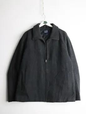Vintage Gap Jacket Mens Large Grey Wool Blend Coat
