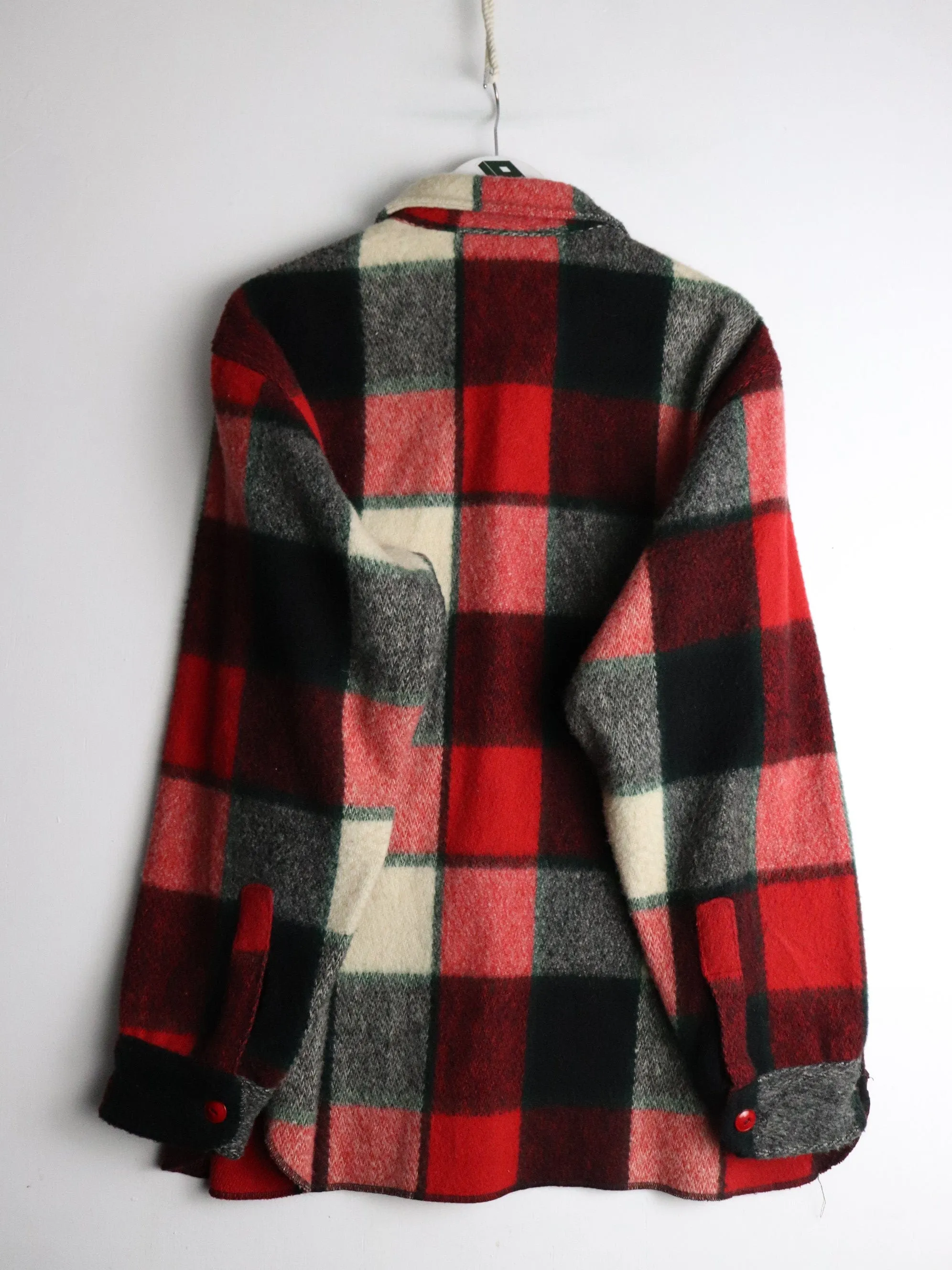 Vintage Woolrich Shirt Jacket Mens Red Wool Blend