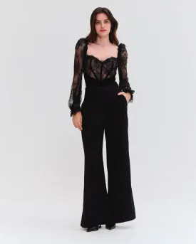 WIDE LEG CREPE PANT