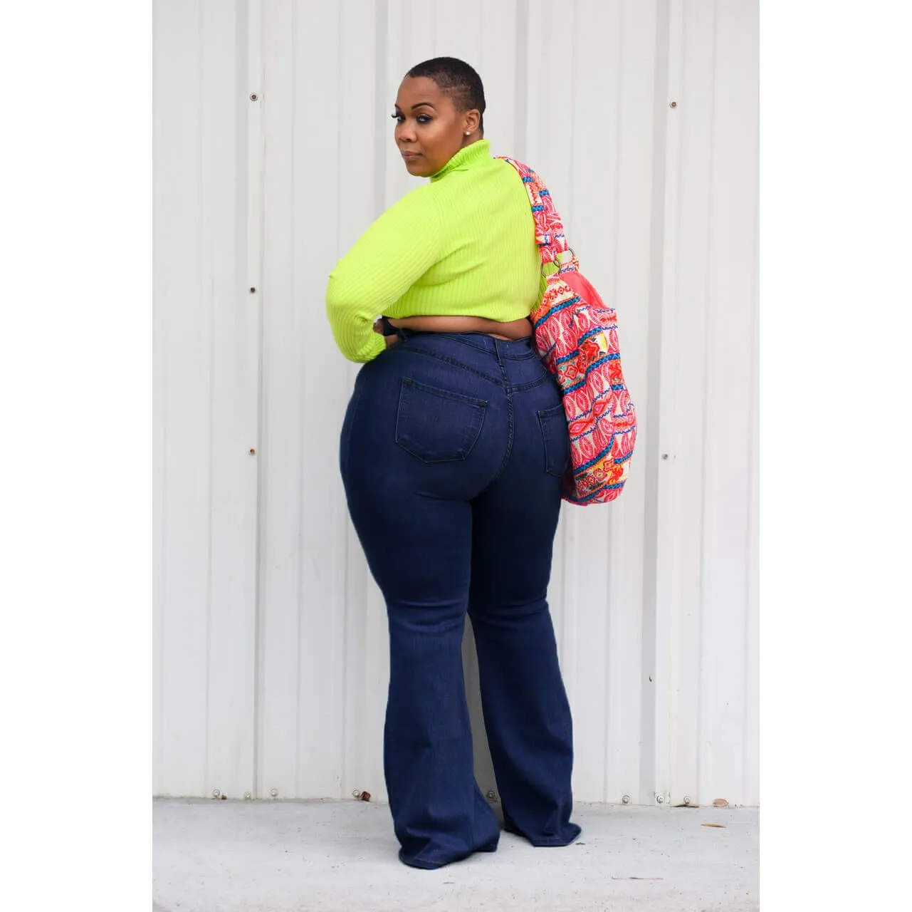 Women's Classic Wide  High Rise Tapered Jean
