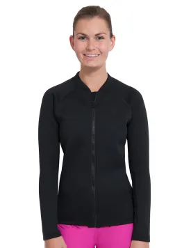 Women's  Thermal Zip Top - Black