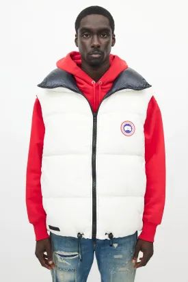 X Angel Chen White & Navy Bayan Reversible Down Vest