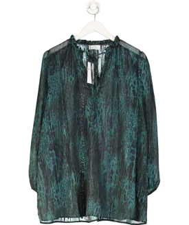 Yours Green Plus Metallic Chiffon Blouse UK 22